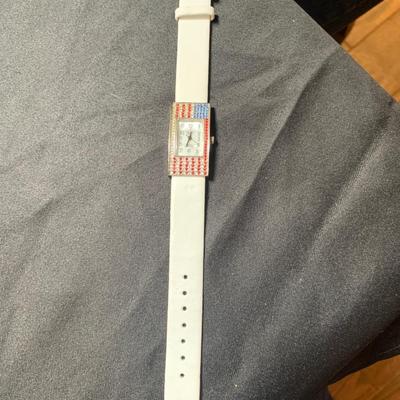 American Flag Rhinestone Watch