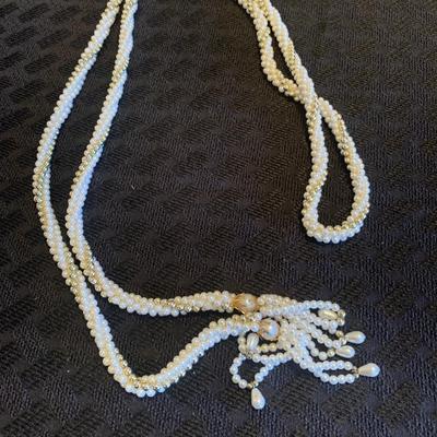 60â€ Faux Pearl Necklace