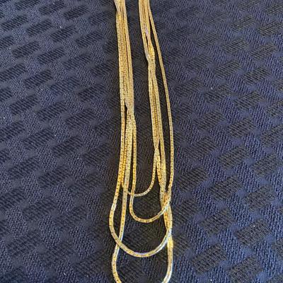 Layered Gold Toned Necklace