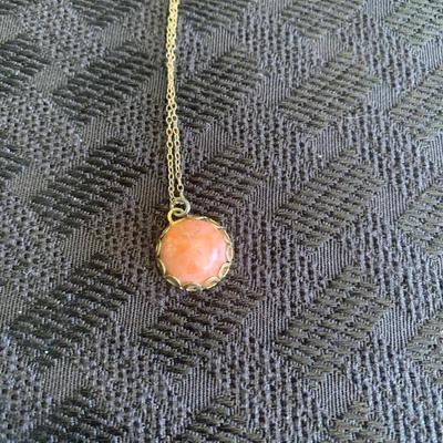 16â€ Dainty Pendant Pink Stone Necklace