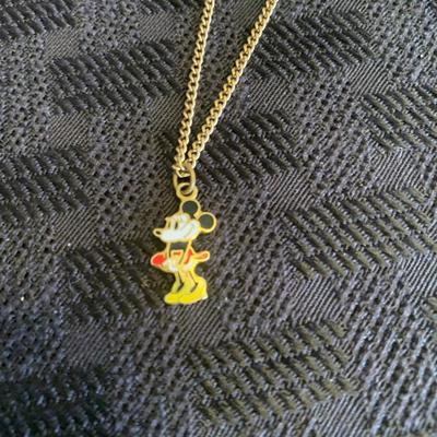 16â€ Vtg Minnie Mouse Charm Necklace
