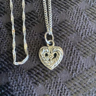 2 Simple Silver Necklaces