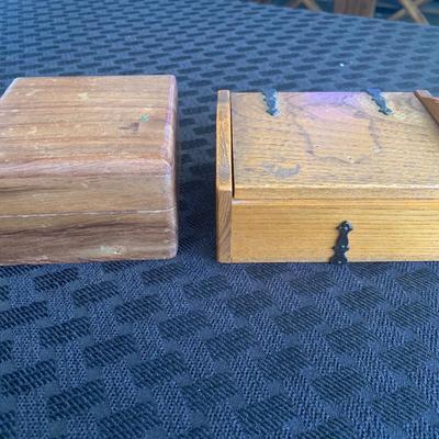 2 Wooden Trinket Boxes