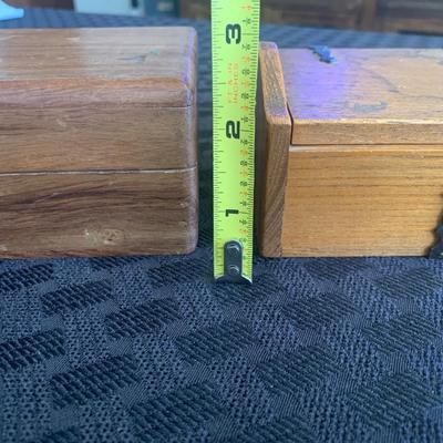 2 Wooden Trinket Boxes