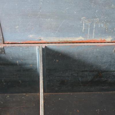 EARLY 19TH CENTURY EASTERN 1830'S  RED PAINTED BLANKET CHEST