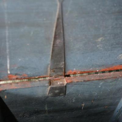 EARLY 19TH CENTURY EASTERN 1830'S  RED PAINTED BLANKET CHEST