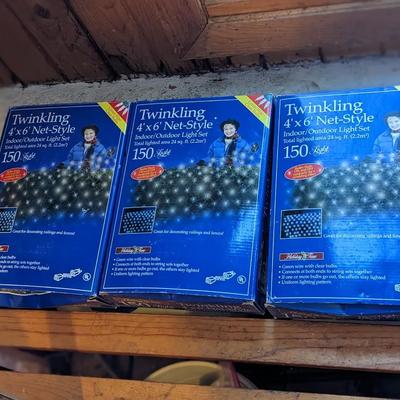 Set of 3 NIB Twinkling Net Lights