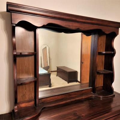 Lot #165  Vintage Rock Maple Dresser with Mirror