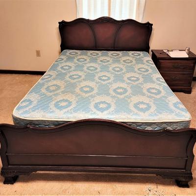 Lot #167  Vintage Double/Full Bed with Mattress Set