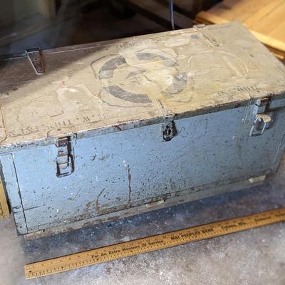 Vintage Navy Chest, Contents Included