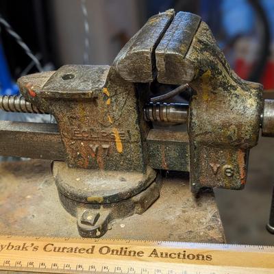 Vintage Eclipse V6 Swivel Mount Bench Vise