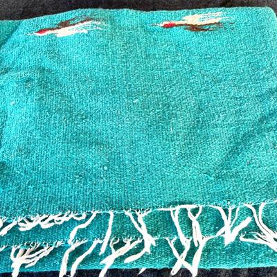 LOT 199 Vintage Blankets (3) South American Textile - Wool Camp - Cotton Woven