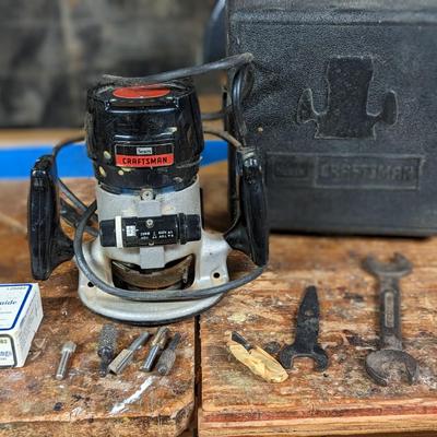 Craftsman 6.5A Router w/ Box and Extras