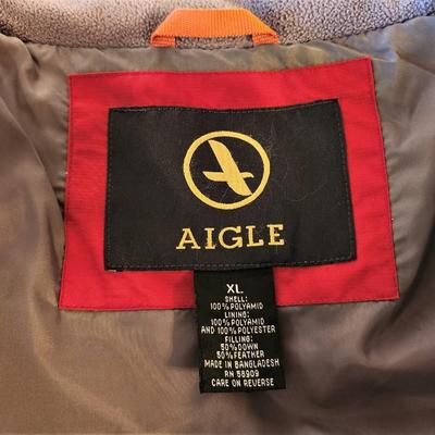 Lot #171  Men's Red AIGLE Jacket - Down/Feathers