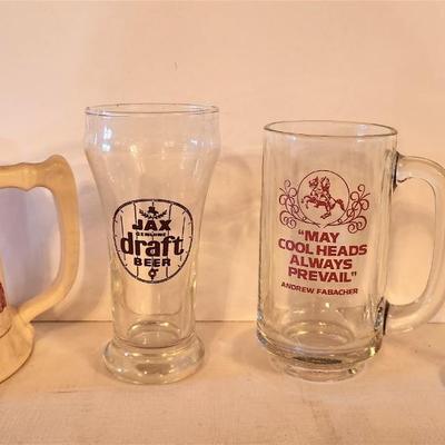 Lot #173  Lot of 4 different vintage JAX BEER bar glasses