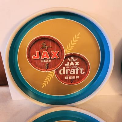 Lot #179  Lot of 4 identical vintage JAX Beer Serving trays