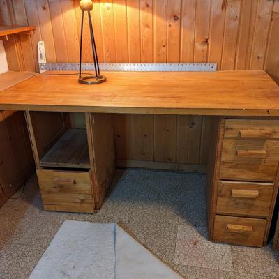 Homemade Pine Desk