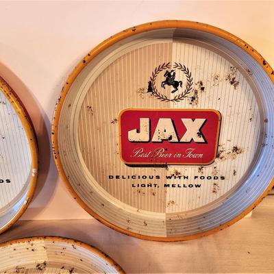 Lot #181  Lot of 3 Vintage Jax Beer Trays
