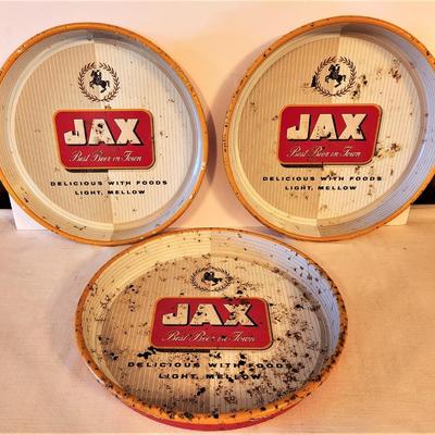 Lot #181  Lot of 3 Vintage Jax Beer Trays