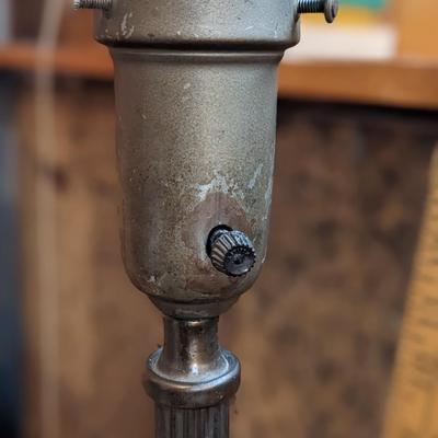 Art Deco Brass Metal Table Lamp