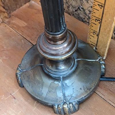 Art Deco Brass Metal Table Lamp