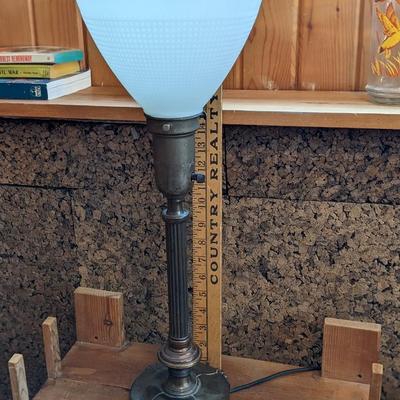 Art Deco Brass Metal Table Lamp
