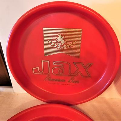 Lot #185  Lot of 4 matching Vintage JAX beer trays - plastic