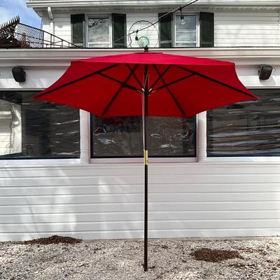 302 New Red Hayneedle Market Umbrella