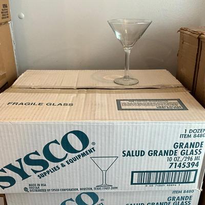 315 New In Box One Dozen of Sysco 10oz Grand Martini Glasses
