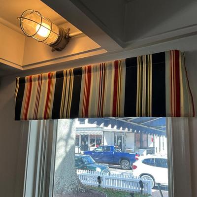 323 Qty 11 Cotton Striped Window Treatments