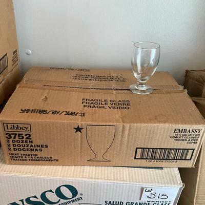 325 Two Dozen Goblet Glasses New In Box 10.5oz by Libbey