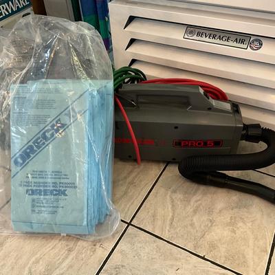 329 Oreck Pro 5 Vacuum with Bags and extension cord