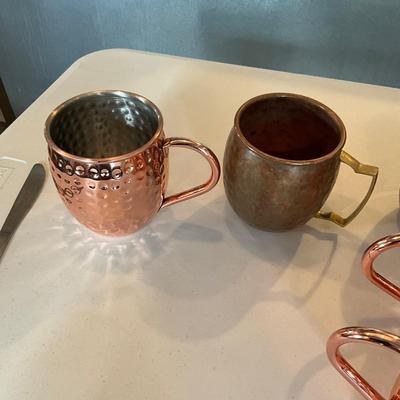 335 Set of 9 Copper Moscow Mugs