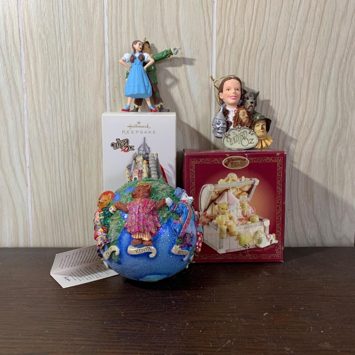 LOT 101R Hallmark Wizard of Oz Ornaments, San Francisco Music Box