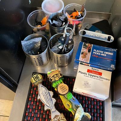 360 Lot of Misc. Assorted Bar Pourer, Beer Taps, Bottle Openers and more