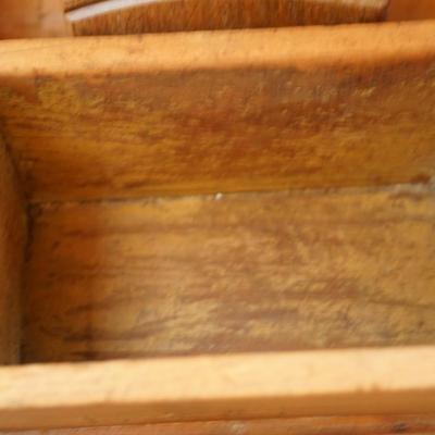 DATED 1878 WASH BOARD! , WOOD BOX DATED 1888 , TWO BUTTER PADDLES