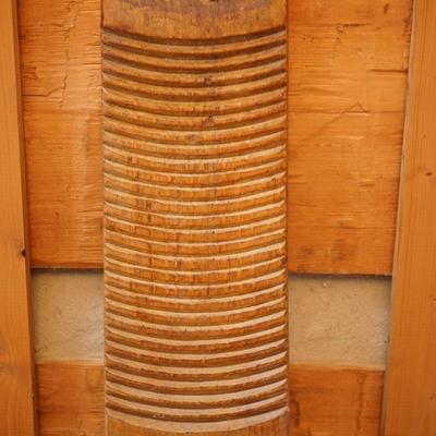 DATED 1878 WASH BOARD! , WOOD BOX DATED 1888 , TWO BUTTER PADDLES