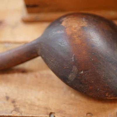 DATED 1878 WASH BOARD! , WOOD BOX DATED 1888 , TWO BUTTER PADDLES