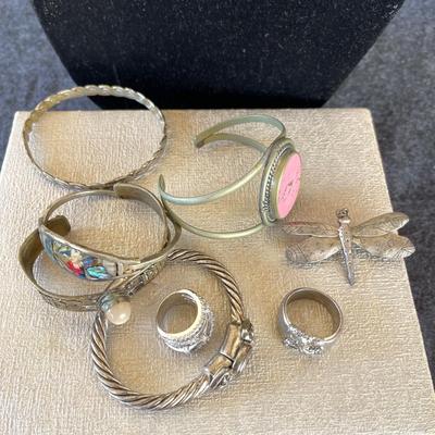 LOT 203 Group BoHo Tribal Jewelry Costume Cross Rings Choker Bracelets
