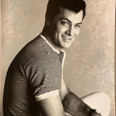 Tony Curtis signed photo