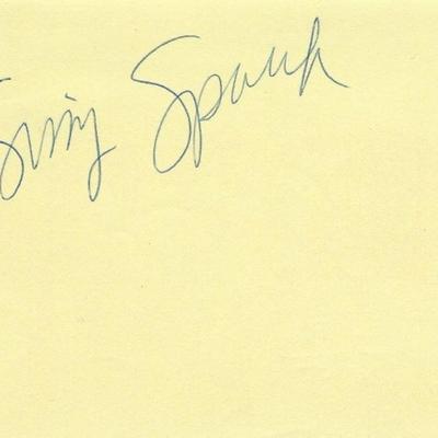 Sissy Spacek  signature 