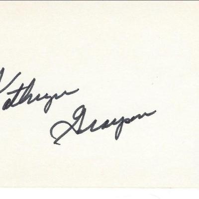 Kathryn Grayson  signature 