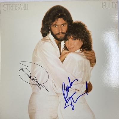Barbra Streisand Guilty signed album