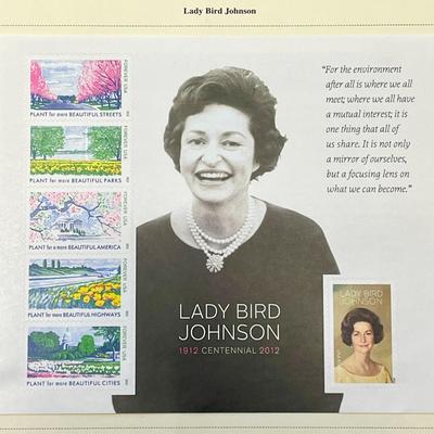 2012 Lady Bird Johnson stamp set of 6