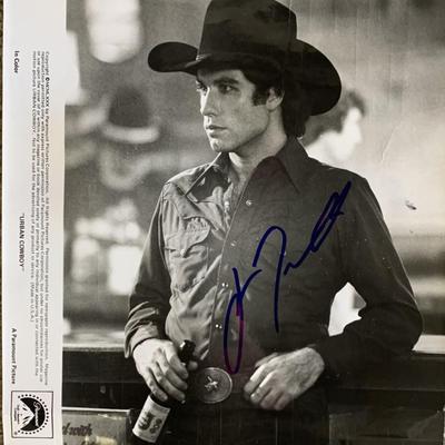 John Travolta Urban Cowboy signed photo