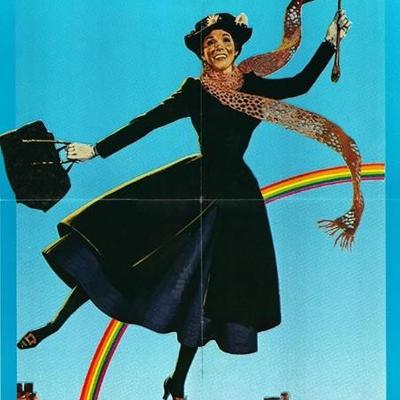 Mary Poppins  1964  French Door Panel Poster 