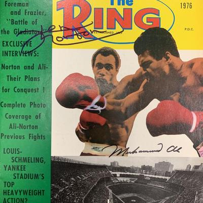 Muhammad Ali and Ken Norton signed Ring Magazine