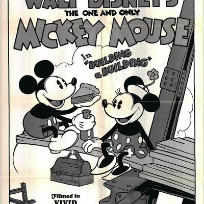 Mickey Mouse Building a Building  one sheet poster