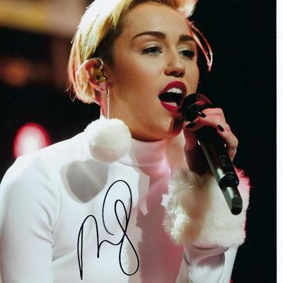 Miley Cyrus signed photo