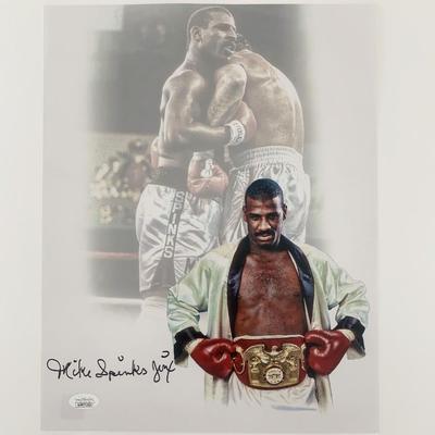 Michael Spinks signed photo